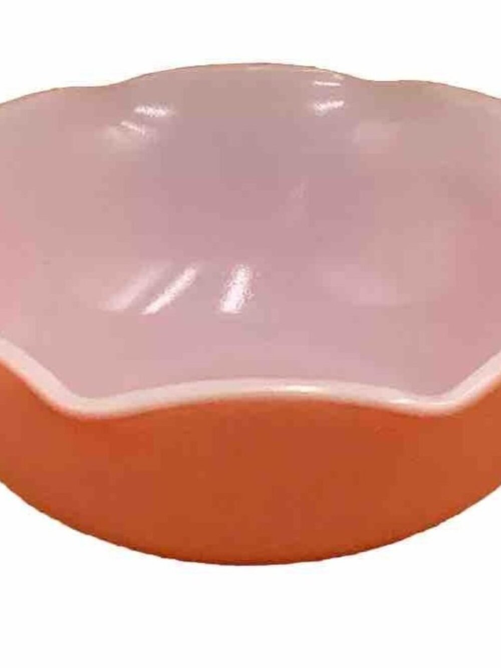 Vintage Hazel-Atlas Art Glass Ripple Cereal/Dessert Crinoline Bowl 5.25"D Pink - Picture 2 of 7